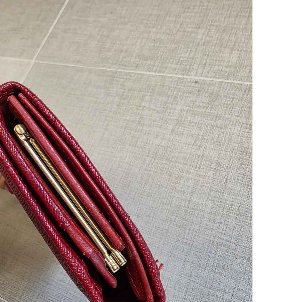 Rare Vintage Coach Gramercy Envelope Clutch Wallet 7098 Red Leather Italy 1998 - Picture 13 of 13